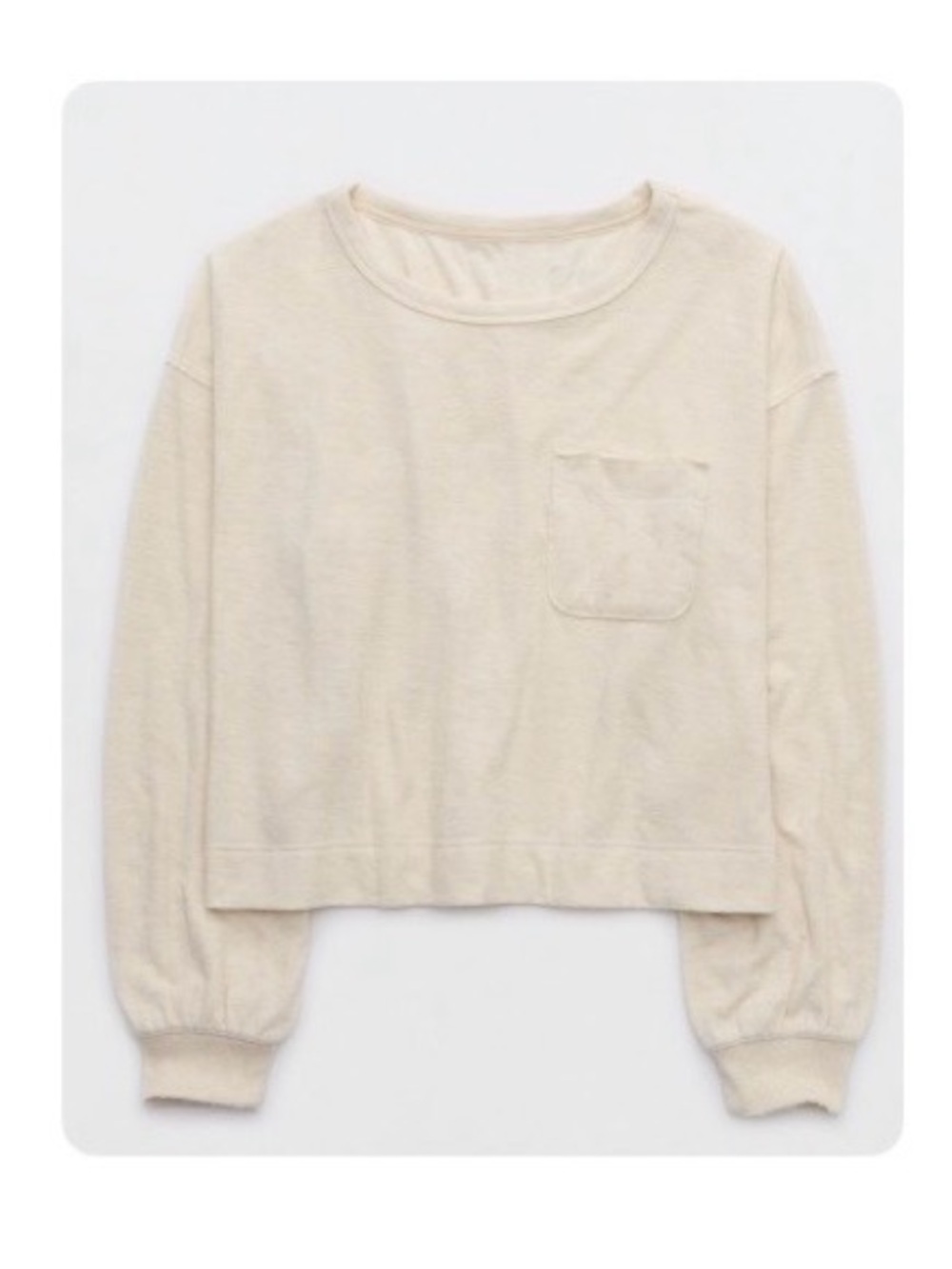 aerie Cream Oatmeal sweatshirt and jogger set
